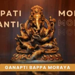 A magnificent bronze idol of Lord Ganesha with intricate designs, celebrating Ganpati Jayanti.